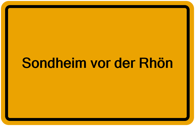 Handelsregisterauszug Sondheim vor der Rhön